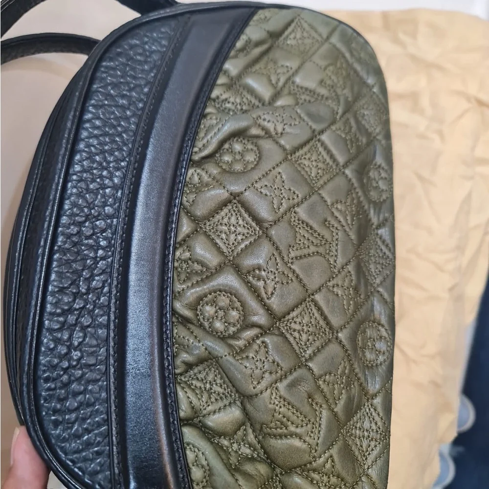 Louis Vuitton Vienna Clara Monogram Quilted Leather Olive Green and Black Bag